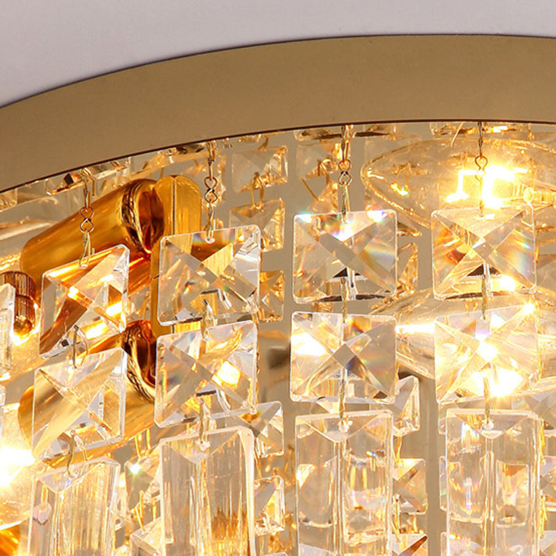 Crystal Geometric Flush Mount Lighting Contemporary Flush Mount Fixture