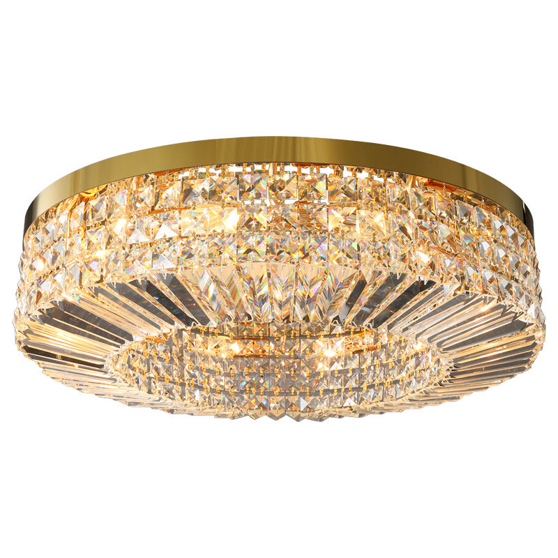 Geometric Flush Chandelier Lighting Contemporary Crystal Flush Mount Fixture