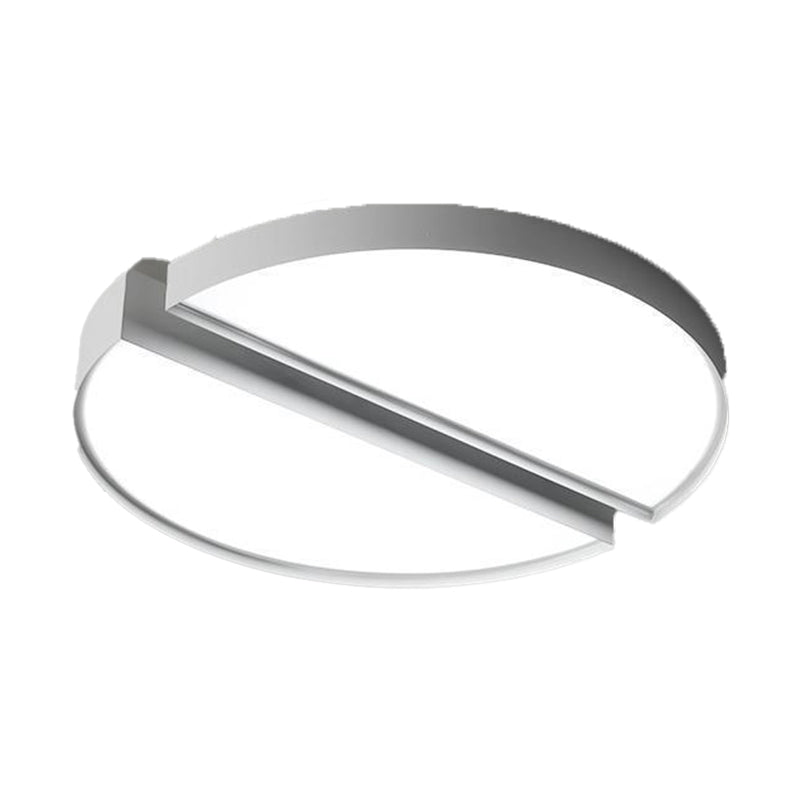 Geometric Interior LED Flush Mount in White Minimalist Iron Ceiling Flush