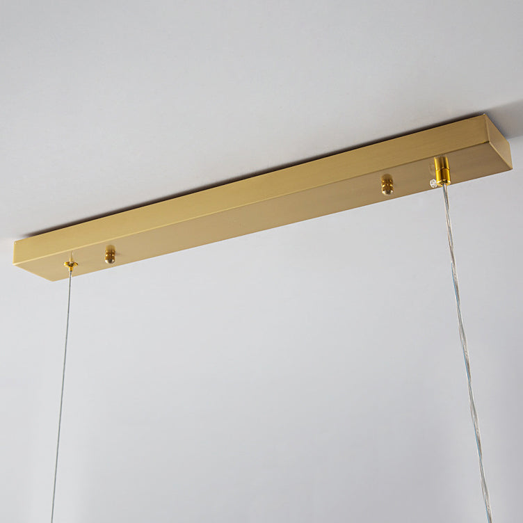Single Modernism Golden Ceiling Light Crystal Kitchen Island Lighting