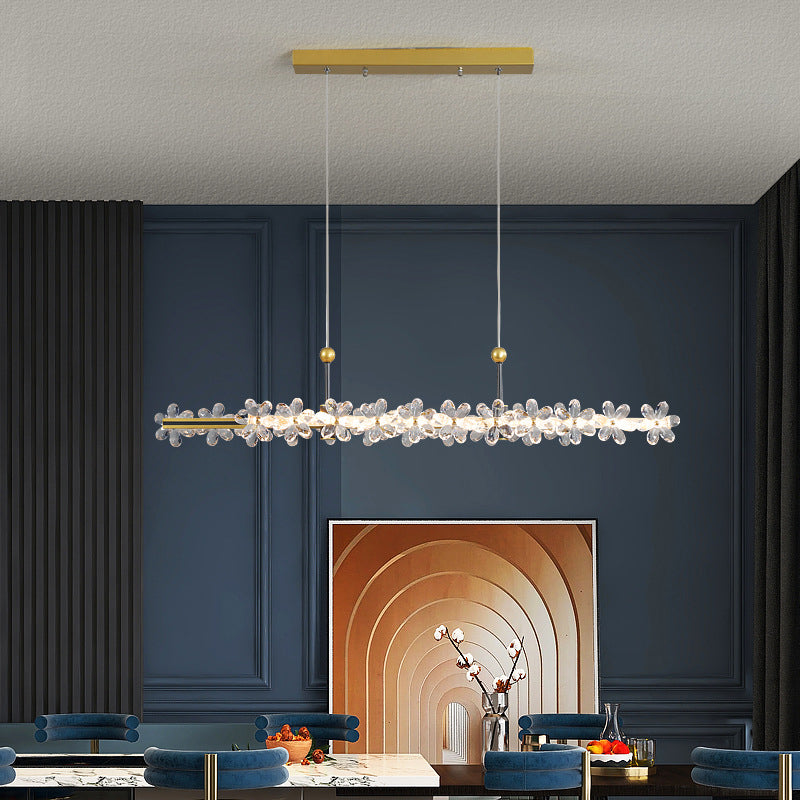 Modernism Single Golden Finish Ceiling Light LED Kitchen Island Lighting