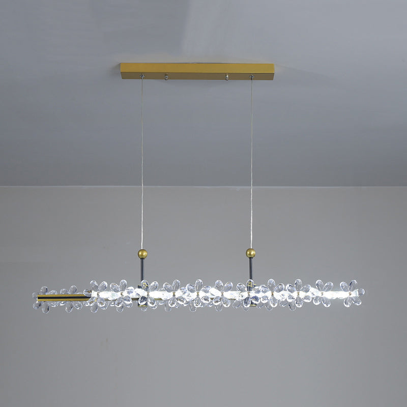 Modernism Single Golden Finish Ceiling Light LED Kitchen Island Lighting