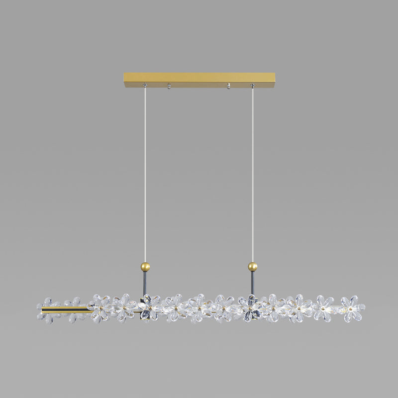 Modernism Single Golden Finish Ceiling Light LED Kitchen Island Lighting