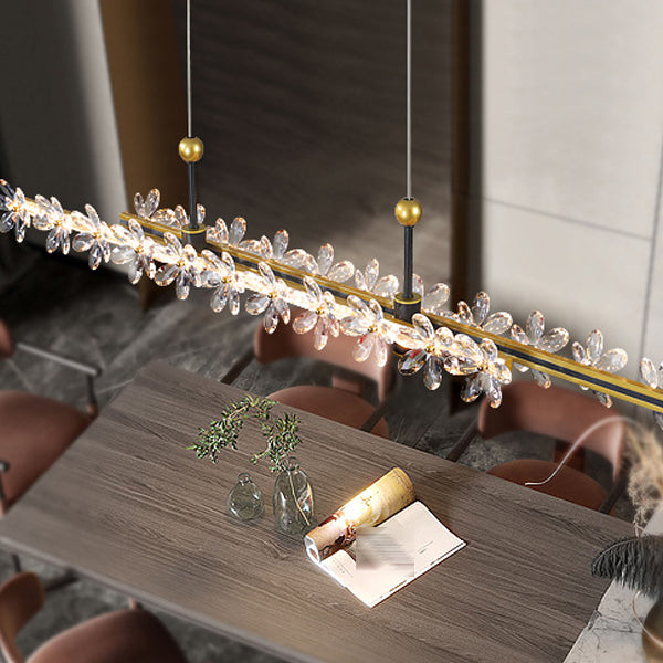 Modernism Single Golden Finish Ceiling Light LED Kitchen Island Lighting