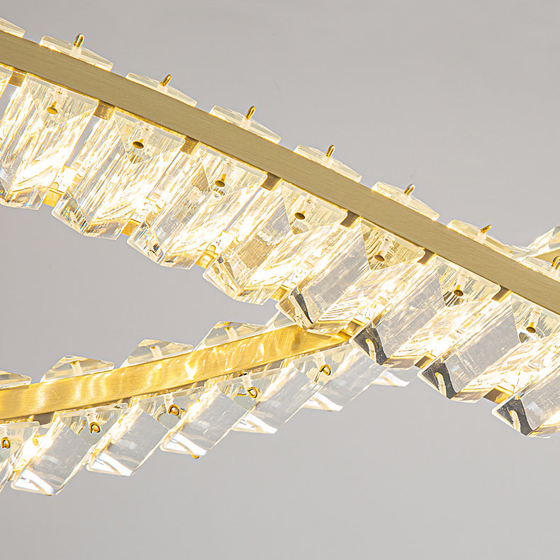 Modern 1/2-Light Golden Kitchen Island Lighting LED Ceiling Light