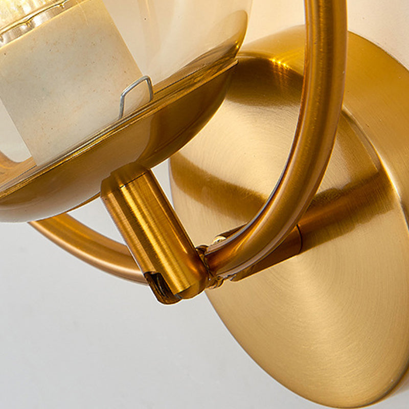 Hoop Shape Wall Sconce Modern Style Metal 6 Lights Wall Mount Lamp for Living Room
