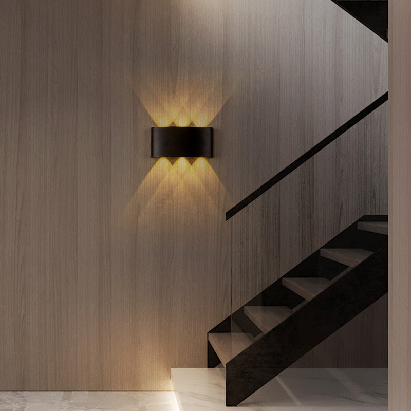 Modern Metal Wall Sconce Geometric Shape Wall Light for Bedroom