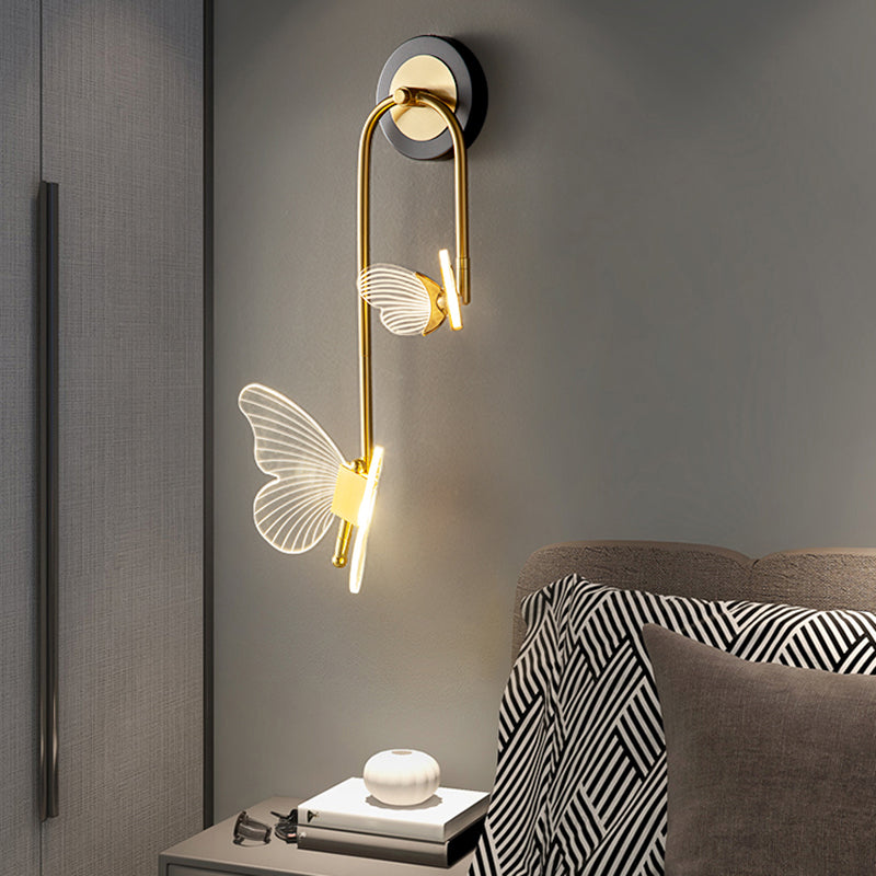Nordic Style Iron Wall Light Butterflies Shape Wall Lamp for Children's Room