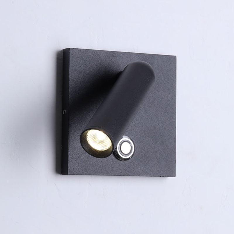 Modern Simple Wall Light Square Shape Wall Lamp with Aluminum Shade for Bedroom