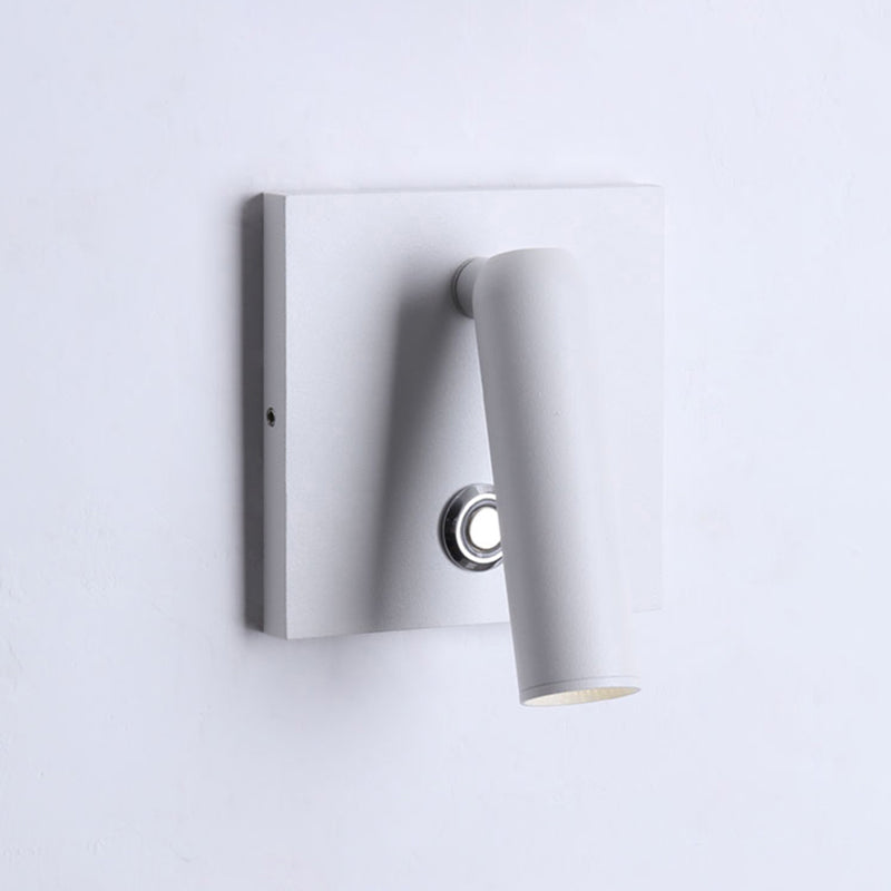 Modern Simple Wall Light Square Shape Wall Lamp with Aluminum Shade for Bedroom