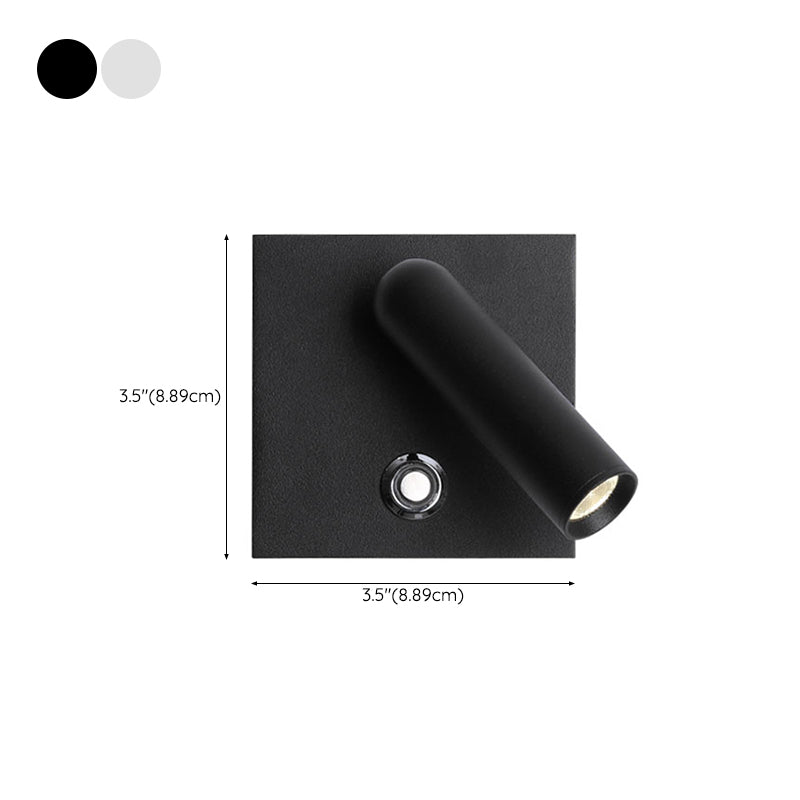 Modern Simple Wall Light Square Shape Wall Lamp with Aluminum Shade for Bedroom
