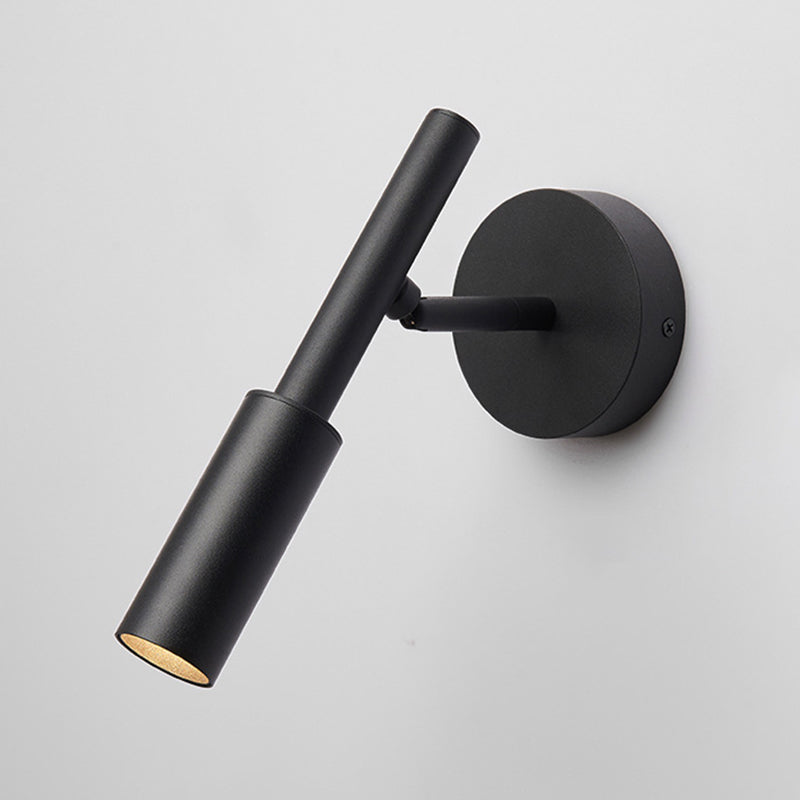 Modern Simple Wall Light Cylinder Shape Wall Lamp with Iron Shade for Bedroom