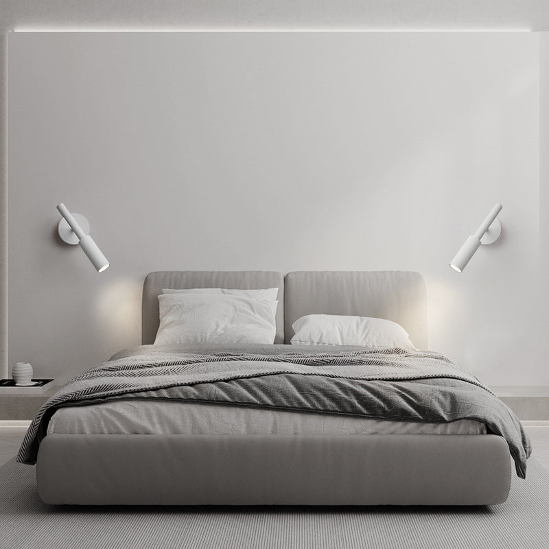 Modern Simple Wall Light Cylinder Shape Wall Lamp with Iron Shade for Bedroom