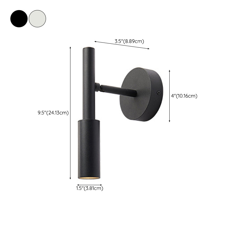 Modern Simple Wall Light Cylinder Shape Wall Lamp with Iron Shade for Bedroom