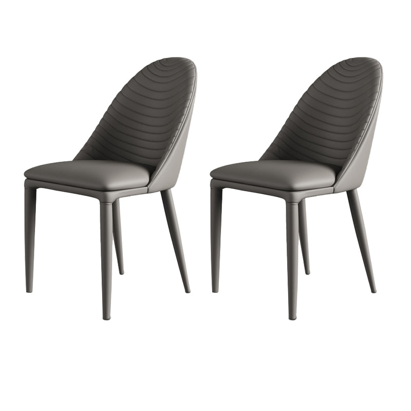 Upholstered Dining Chair Contemporary Faux Leather Kitchen Dining Chair