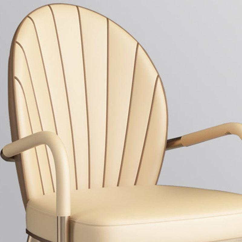 Upholstered Dining Chairs Beige Faux Leather Kitchen Dining Chairs