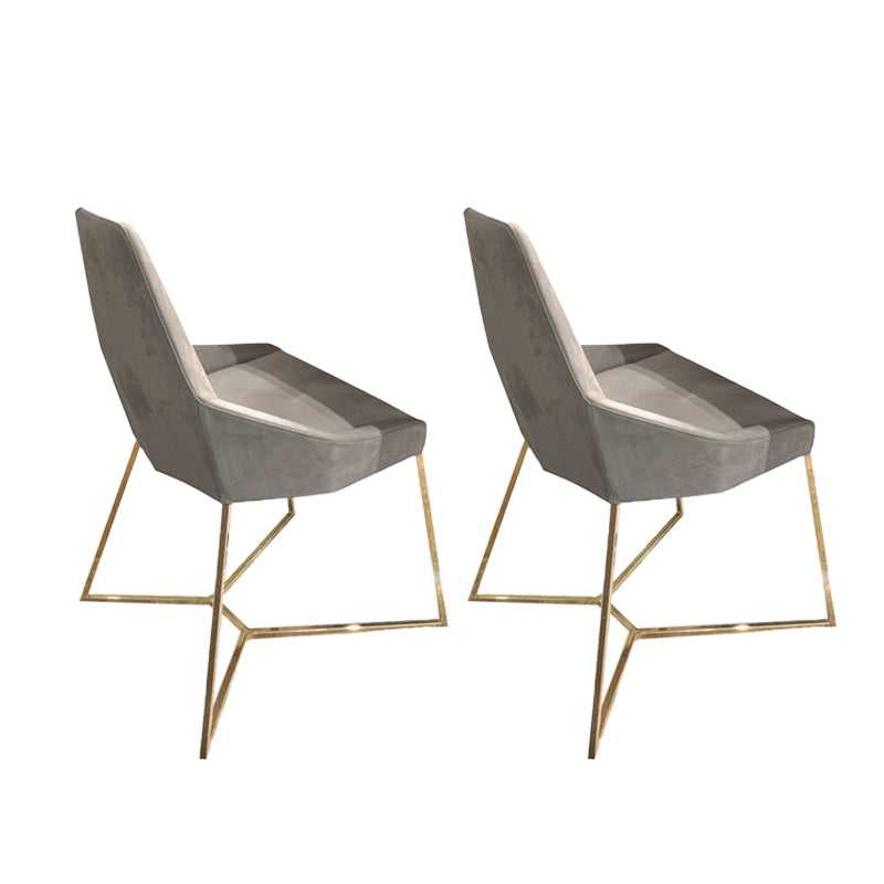 Glam Kitchen Dining Chairs Faux Leather Side Chairs with Gold Legs