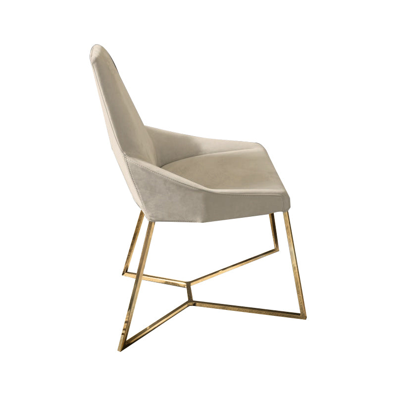 Glam Kitchen Dining Chairs Faux Leather Side Chairs with Gold Legs