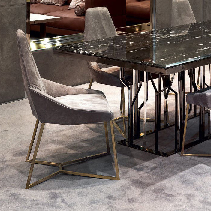 Glam Kitchen Dining Chairs Faux Leather Side Chairs with Gold Legs