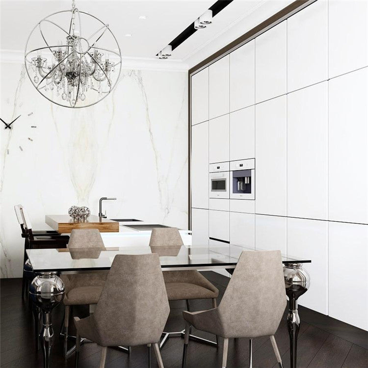 Glam Kitchen Dining Chairs Faux Leather Side Chairs with Gold Legs