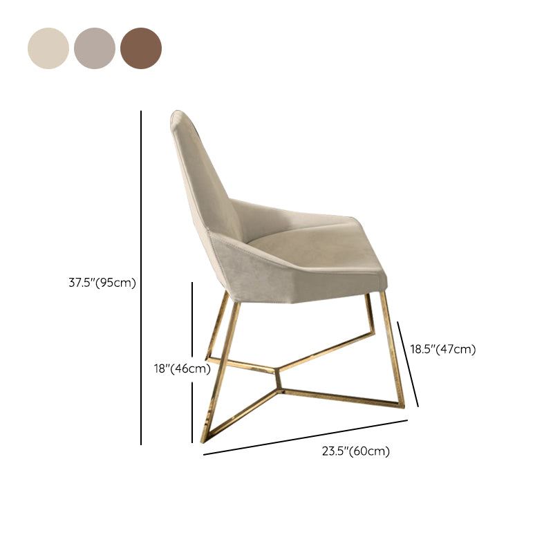 Glam Kitchen Dining Chairs Faux Leather Side Chairs with Gold Legs