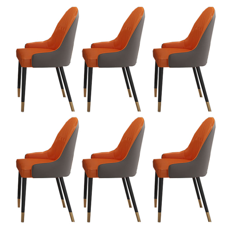 Contemporary Upholstered Armless Dining Chairs Parsons Chairs