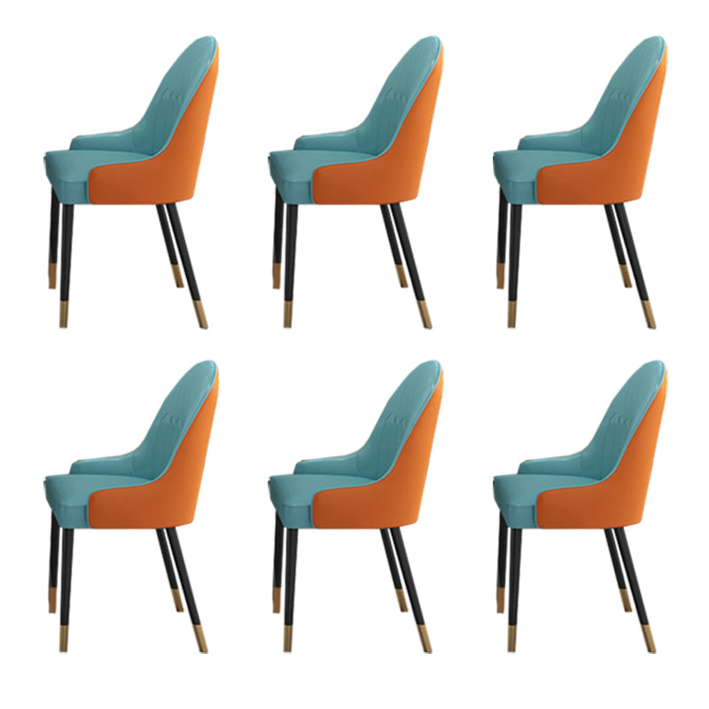 Contemporary Upholstered Armless Dining Chairs Parsons Chairs