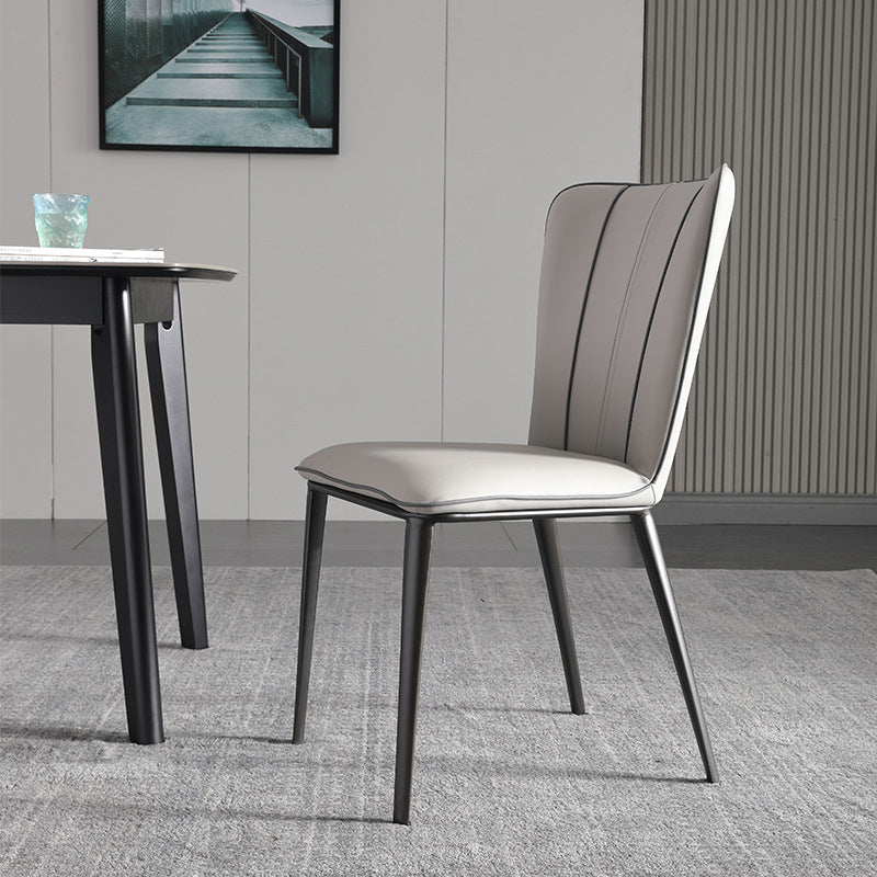 Contemporary Side Chair Solid Back Dining Room Chair for Dining Room