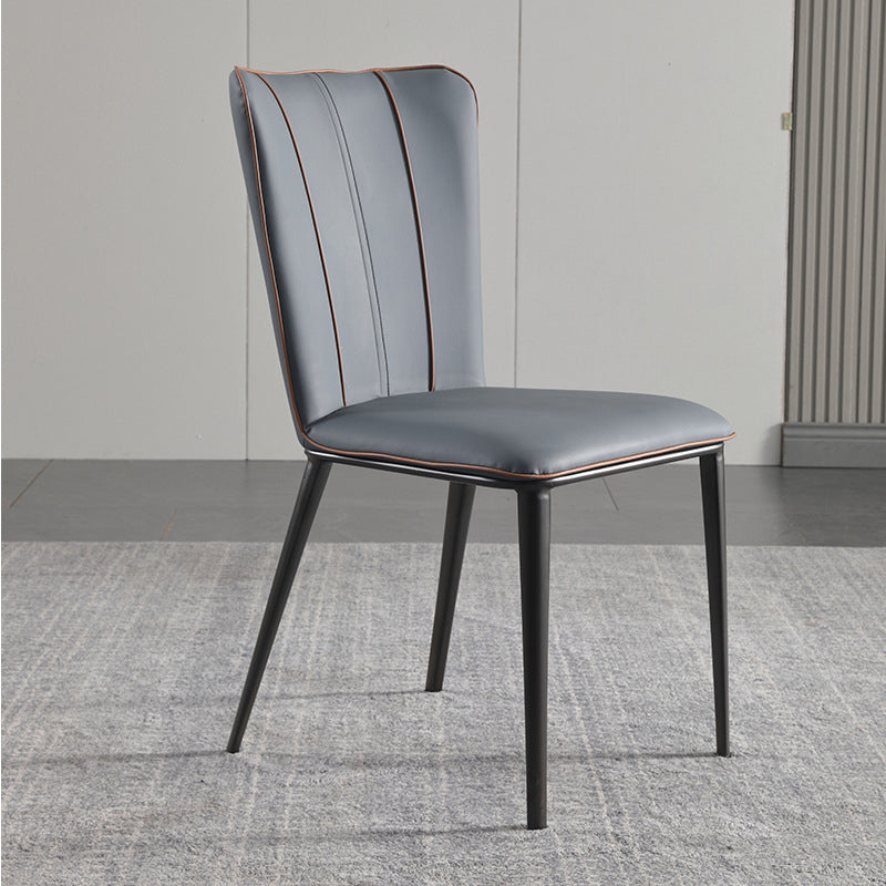 Contemporary Side Chair Solid Back Dining Room Chair for Dining Room