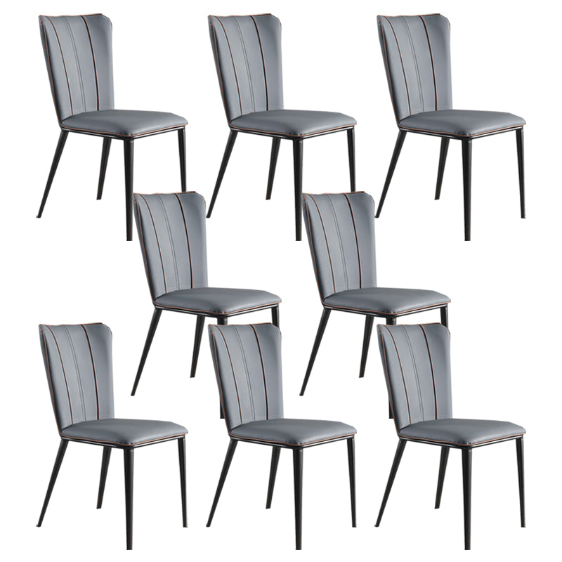 Contemporary Side Chair Solid Back Dining Room Chair for Dining Room