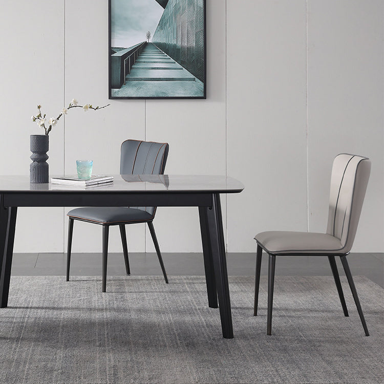 Contemporary Side Chair Solid Back Dining Room Chair for Dining Room