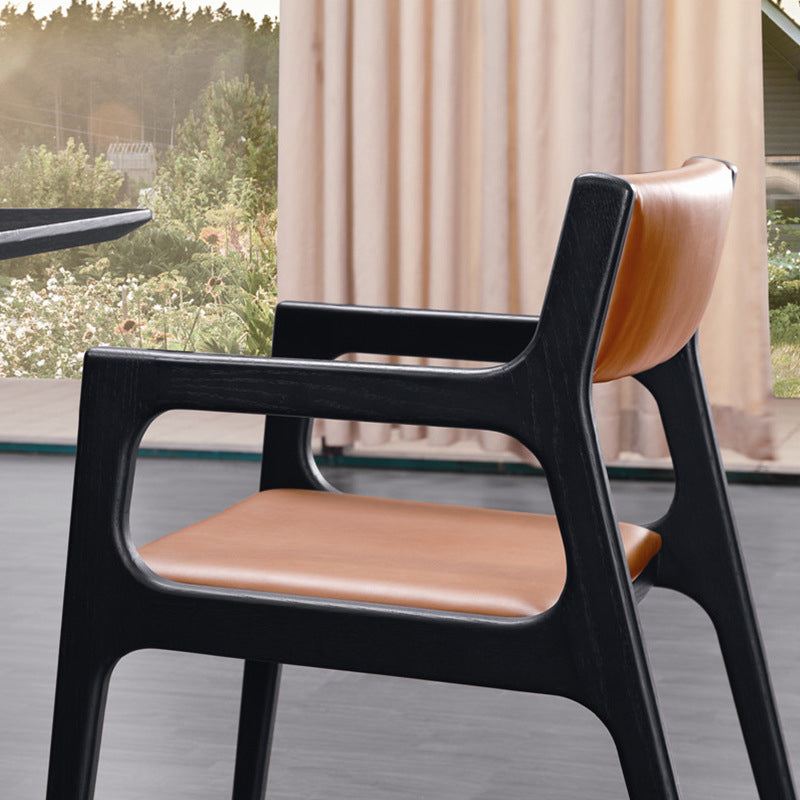 Contemporary Chair Wood Open Back Dining Room Chair for Dining Room