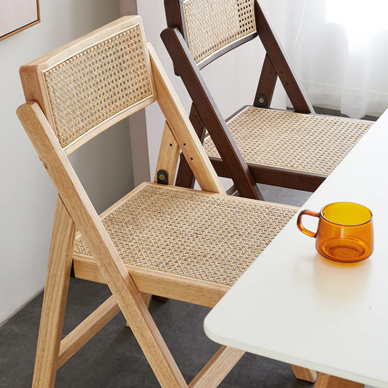 Industrial Side Chair Open Back Wood Folding Dining Chair for Home