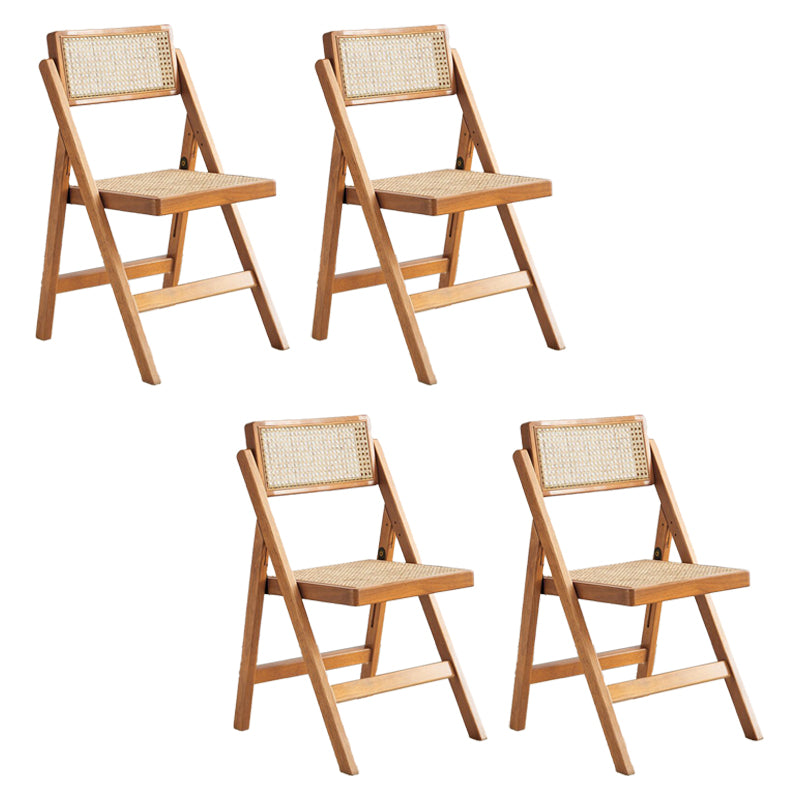 Industrial Side Chair Open Back Wood Folding Dining Chair for Home