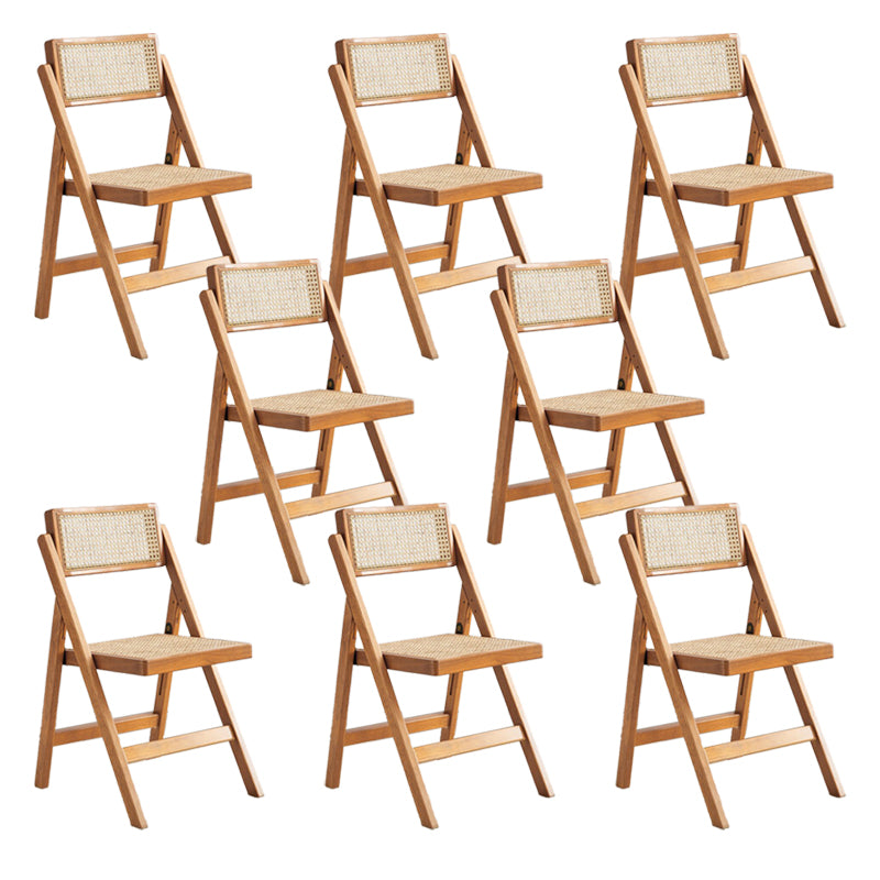 Industrial Side Chair Open Back Wood Folding Dining Chair for Home