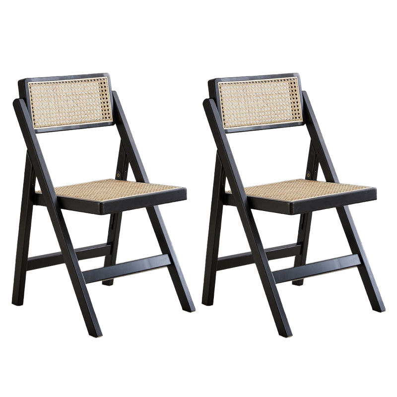 Industrial Side Chair Open Back Wood Folding Dining Chair for Home