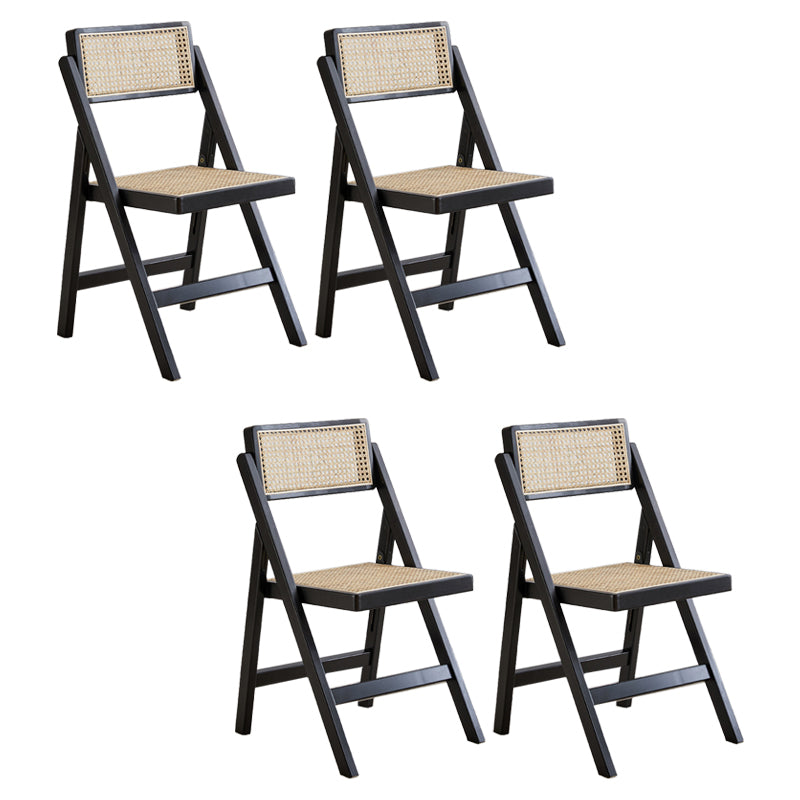 Industrial Side Chair Open Back Wood Folding Dining Chair for Home