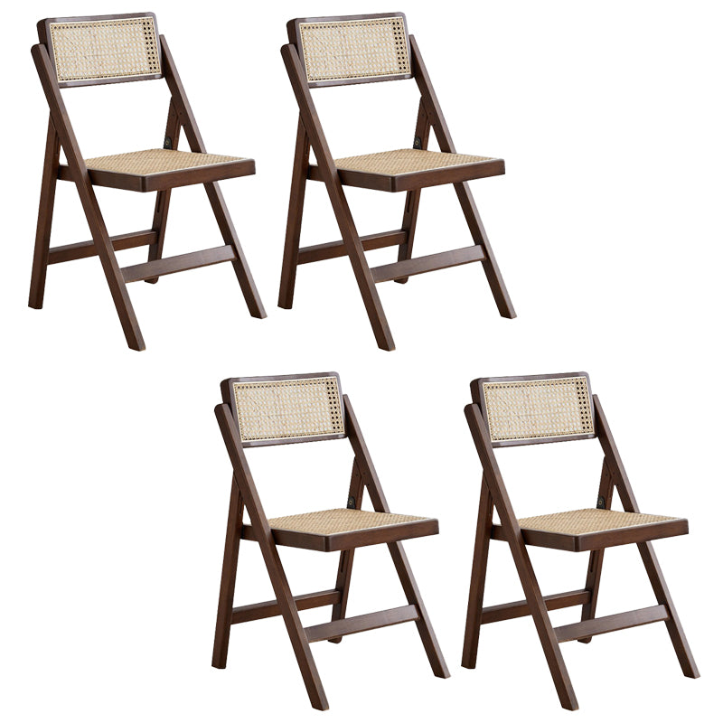 Industrial Side Chair Open Back Wood Folding Dining Chair for Home