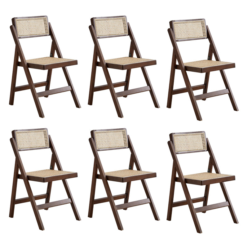 Industrial Side Chair Open Back Wood Folding Dining Chair for Home