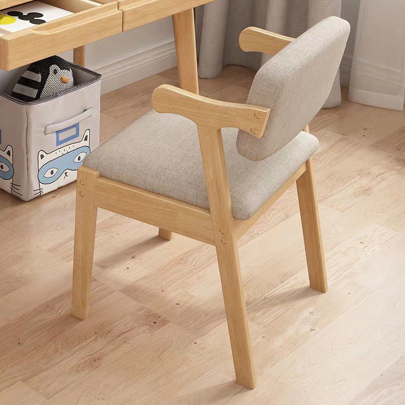 Contemporary Arm Chair Open Back Wood Dining Room Chair for Dining Room