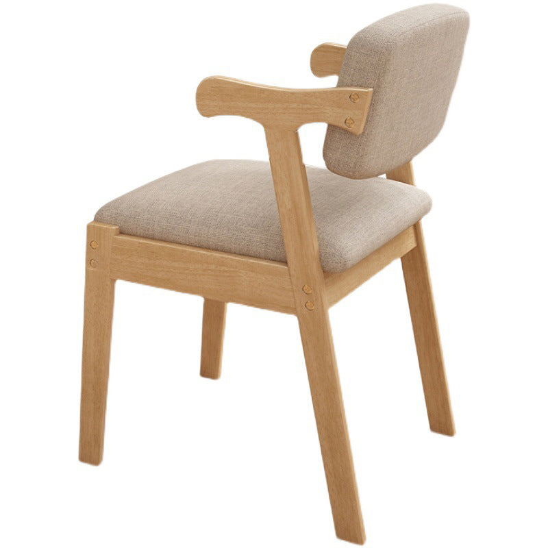 Contemporary Arm Chair Open Back Wood Dining Room Chair for Dining Room