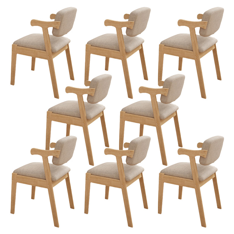 Contemporary Arm Chair Open Back Wood Dining Room Chair for Dining Room