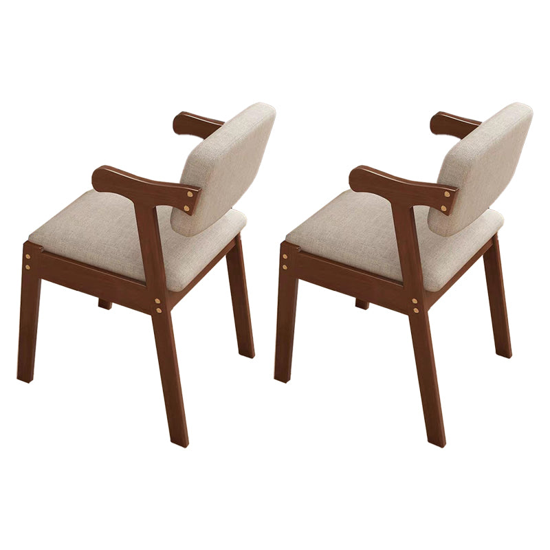 Contemporary Arm Chair Open Back Wood Dining Room Chair for Dining Room