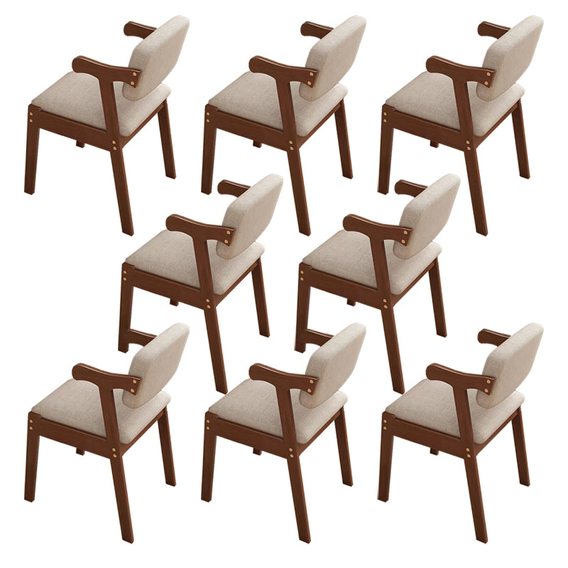 Contemporary Arm Chair Open Back Wood Dining Room Chair for Dining Room
