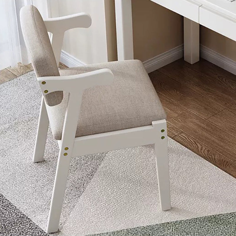 Contemporary Arm Chair Open Back Wood Dining Room Chair for Dining Room