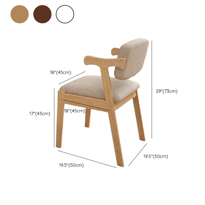 Contemporary Arm Chair Open Back Wood Dining Room Chair for Dining Room