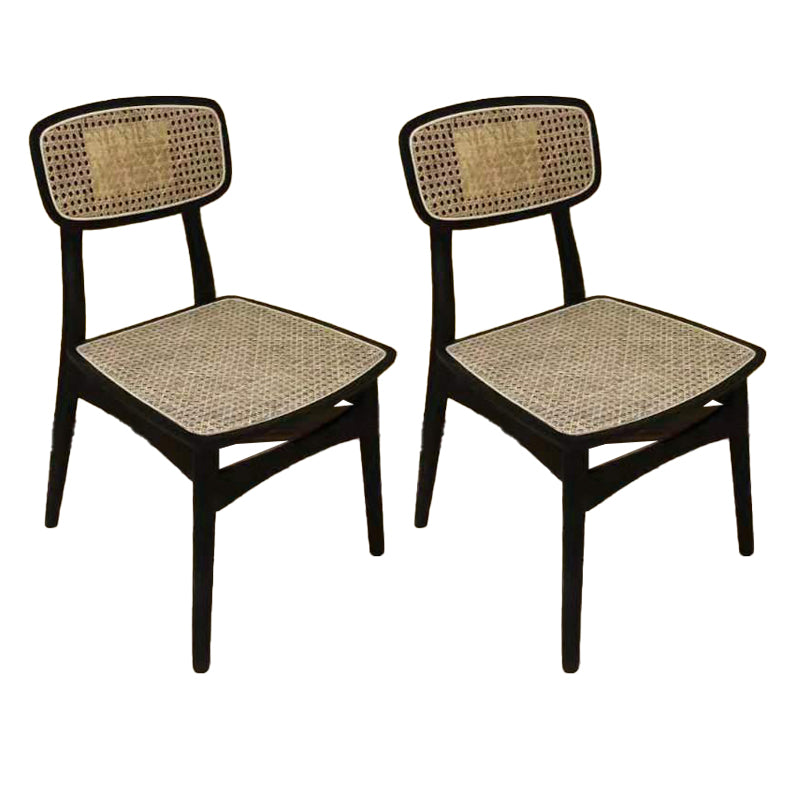 Industrial Side Chair Open Back Wood Dining Room Chair for Dining Room