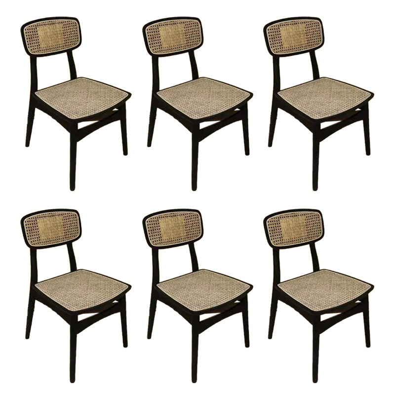 Industrial Side Chair Open Back Wood Dining Room Chair for Dining Room