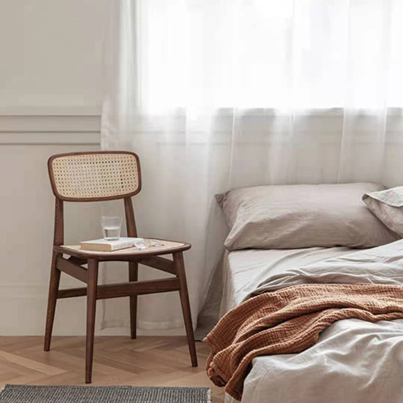 Industrial Side Chair Open Back Wood Dining Room Chair for Dining Room