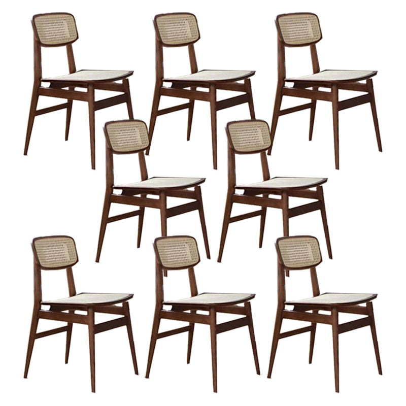 Industrial Side Chair Open Back Wood Dining Room Chair for Dining Room